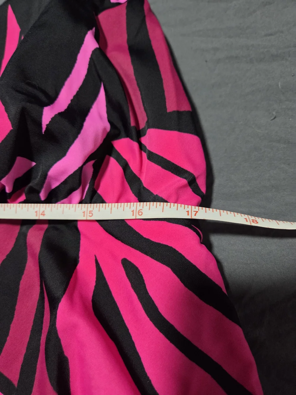 Tiered Zebra-Print One-Piece Swimdress in Hot Pink and Black